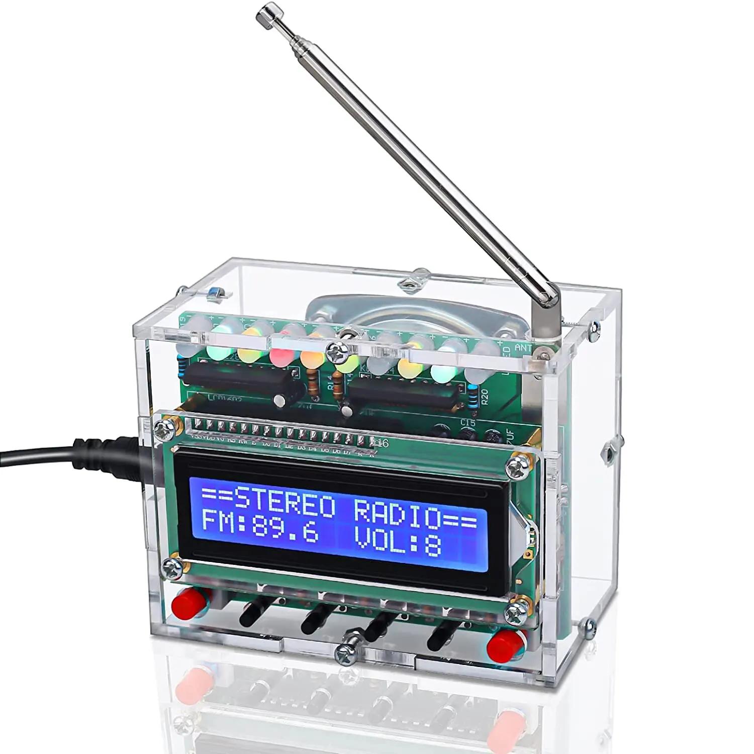LED ̴  ִ FM  ŰƮ,   DIY  ŰƮ, LCD ÷ FM 87-108MHz, н   ŰƮ